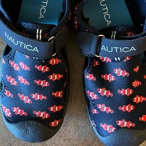 Nautica navy blue water shoes, size 10 little kids, brand new with tags!